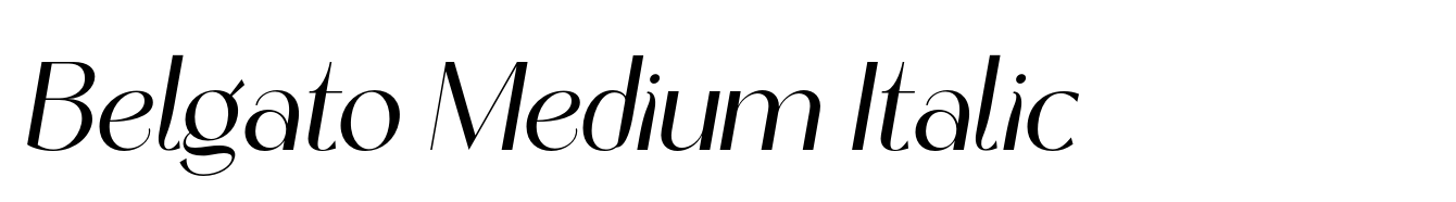 Belgato Medium Italic